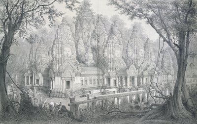 Ruins of Bayon, Cambodia, 1873 by Louis Delaporte